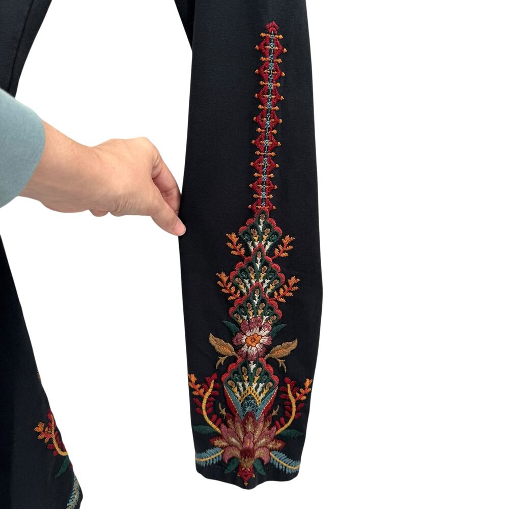 Johnny Was Aivita Embroidered Leggings Ankle Pants - Picture 7 of 8